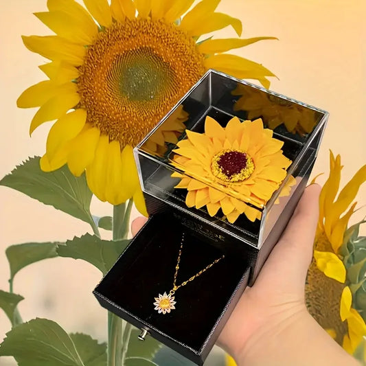 Sunflower necklace 